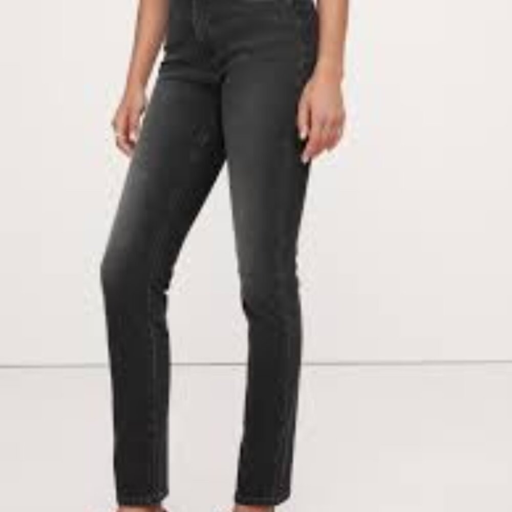 Banana Republic High-Rise Slim Ankle Jean Black Wash Size 29